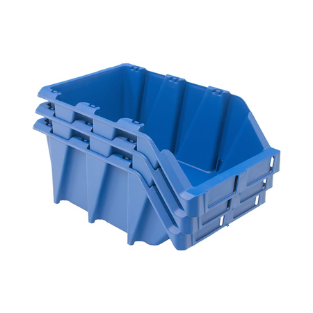 Pojemnik magazynowy Mega-M kuweta warsztatowa XL  plastikowa 265x420x168 mm niebieski N