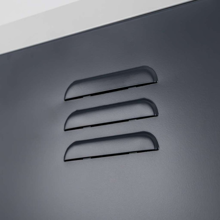 Szafka skrytkowa BHP Mega-M 4 skrytki 80x50x180 cm szara grafitowy front