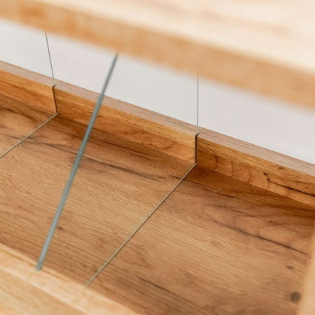 Witryna na cukierki przeszklona Mega-M H-127 cm L-106 cm G-30 cm dąb kraft/czarny