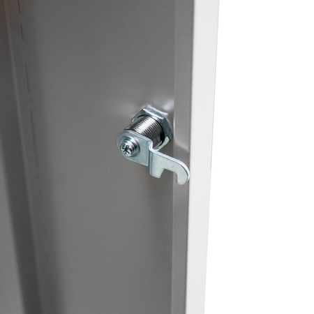 Szafka ubraniowa BHP Mega-M J-80/L 4 drzwiowa typ L szara S-80 cm G-50 cm H-180 cm skręcana N