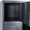 Szafka skrytkowa BHP Mega-M J-80/8 8 drzwiowa grafitowa S-80 cm G-50 cm H-180 cm skręcana N