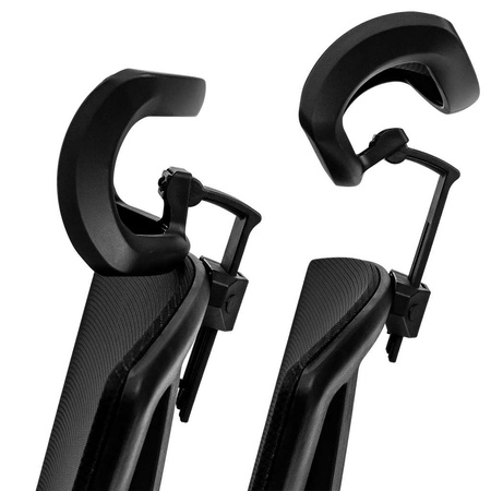 Fotel biurowy obrotowy FURVERO Zenith BP/A2D/L2D/H2D czarny spełnia wymogi BHP