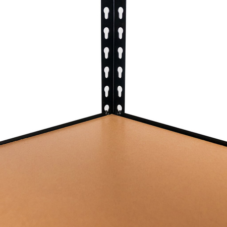 Regał magazynowy Mega-M PRO LOFT H-180 cm L-120 cm G-45 cm 5 półek z MDF 6.2 mm 275 kg czarny