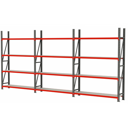 Regał magazynowy 12-półkowy Mega-M FORTIS H-200 cm L-634 cm G-40 cm