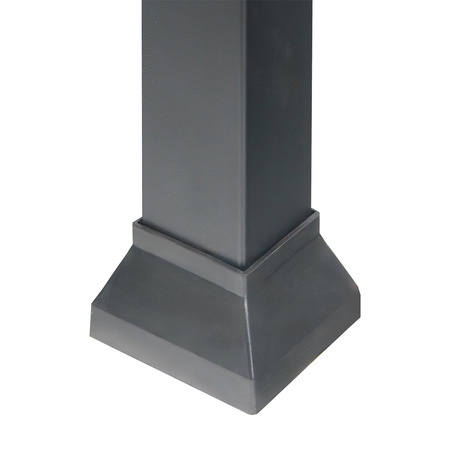 Grill ogrodowy węglowy z pokrywą Mega-M 1x stolik boczny 56x42 cm czarny