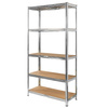 Regał magazynowy Mega-M Basic H-205 cm L-100 cm G-40 cm 5 półek z MDF 4 mm (175kg) ocynk N