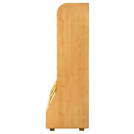 Regał na pieczywo H-180 cm L-125 cm G-60 cm plexi oświetlenie LED klon jasny