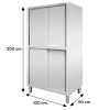 Szafa ze stali nierdzewnej przelotowa dzielona Mega-M S-100 cm G-50 cm H-200 cm N
