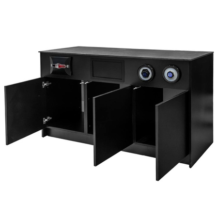 Szafka pod ekspres do kawy tip-on blat slim-line Mega-M L-154 cm G-60 cm H-92 cm czarny