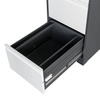 Szafka metalowa kartotekowa Mega-M WENUS W-4/S 4 szuflady A4 grafitowa/ szary front S-45 cm G-62 cm H-134 cm skręcana N