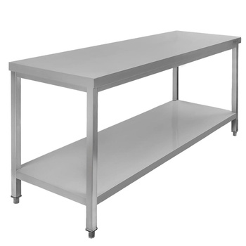 Stół gastronomiczny ze stali nierdzewnej centralny z półką Mega-M 160x60x85 cm