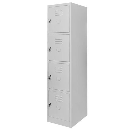 Szafka skrytkowa BHP Mega-M 4 skrytki 40x50x180 cm szara