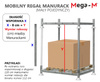 Manurack Mega-M paleta słupkowa 154,5x118x31 cm - pojedynczy mobilrack