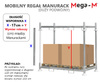 Manurack Mega-M paleta słupkowa 202,5x118x31 cm - podwójny mobilrack