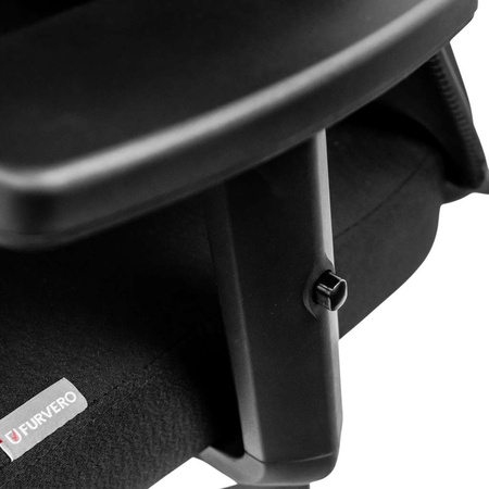 Fotel biurowy obrotowy FURVERO Norma BM/A1D/L1D czarny spełnia wymogi BHP