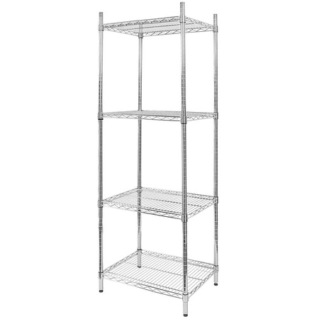 Regał gastronomiczny druciany chromowany Mega-M 4-półkowy 60x60x180 cm
