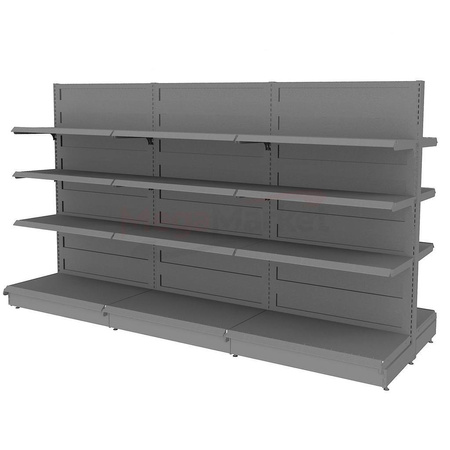 Regał sklepowy Mega-M Basic gondola H-165 cm L-303 cm