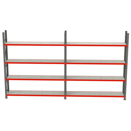 Regał magazynowy 8-półkowy Mega-M FORTIS H-200 cm L-525.5 cm G-60 cm