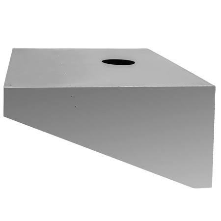 Okap gastronomiczny skośny ze stali nierdzewnej Mega-M S-120 cm G-70 cm H-50 cm N