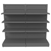 Regał sklepowy gondola Mega-M Basic H-165 cm L-203 cm 2xG-50/6x40 cm (GC-108 cm) antracyt N