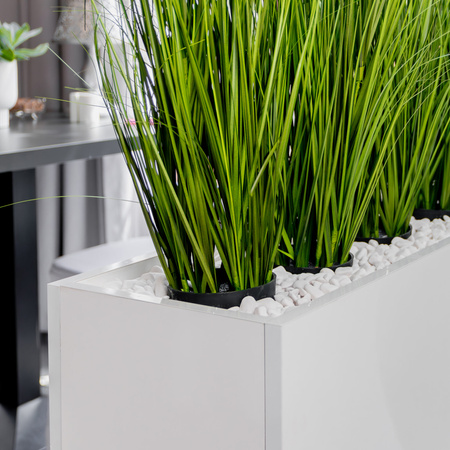 Skrzynia kwiatowa Mega-M H-70 cm L-135 cm G-30 cm Biel Mirror Gloss