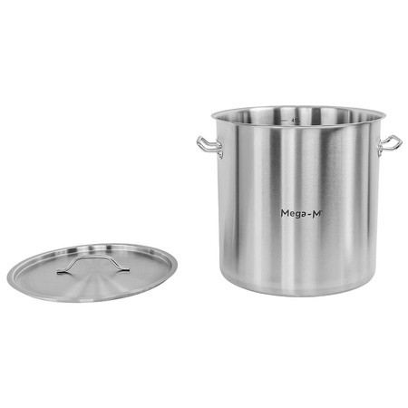 Garnek ze stali nierdzewnej wysoki z pokrywką Mega-M STANDARD 50L 40x40 cm