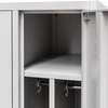 Szafka ubraniowa BHP Mega-M J-60 2 drzwiowa z przegrodami szara S-60 cm G-50 cm H-180 cm skręcana N