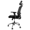 Fotel biurowy obrotowy FURVERO Zenith BA/A2D/L2D/H2D czarny spełnia wymogi BHP