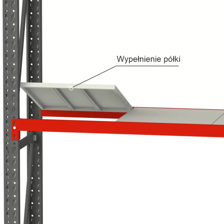 Regał magazynowy 4-półkowy Mega-M FORTIS H-200 cm L-158,5 cm G-50 cm moduł dostawny N