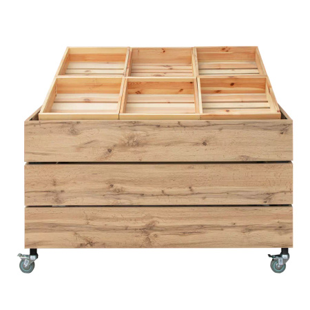 Wyspa na warzywa i owoce Mega-M H-75 cm L-131 cm G-94 cm dąb wotan