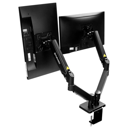 Uchwyt na monitor do biurka FURVERO HK005 13-27" 2 regulowane ramiona sprężyna gazowa czarny