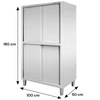 Szafa ze stali nierdzewnej przelotowa dzielona Mega-M S-100 cm G-50 cm H-180 cm N