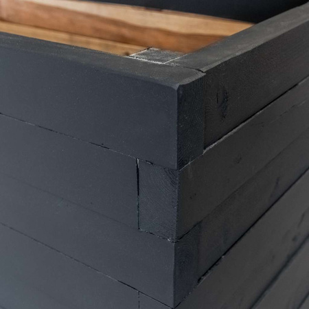 Donica kwiatowa drewniana Mega-M H-74 cm L-120 cm G-60 cm antracyt