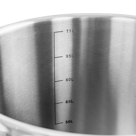 Garnek ze stali nierdzewnej AISI 443 wysoki z pokrywką Mega-M PRO 115L 50x60 cm