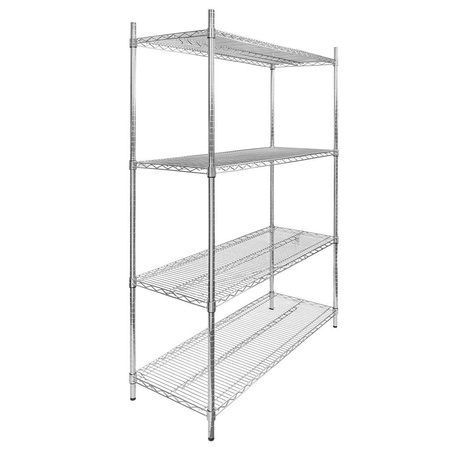 Regał gastronomiczny druciany chromowany Mega-M 4-półkowy 120x45x180 cm