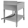 Zlew ze stali nierdzewnej jednokomorowy przyścienny z półką Mega-M S-60 cm G-70 cm H-85 cm N