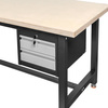 Szafka narzędziowa Mega-M do stołów warsztatowych  2 szuflady S-37 cm x G-48,6 cm x H-34 cm system 01 grafit/front szary N