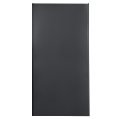 Szafa biurowa metalowa na dokumenty Mega-M WENUS przeszklone drzwi 2 szuflady S-90 cm G-40 cm H-185 cm grafitowa szary front