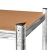 Regał magazynowy Mega-M Basic H-180 cm L-90 cm G-40 cm 4 półki z MDF 4 mm (175kg) ocynk N
