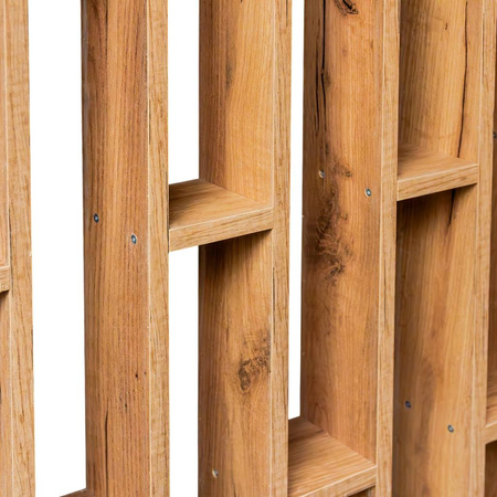 Lamel sufitowy/ścienny podwieszany modułowy Mega-M H-250 cm L-96 cm G-10 cm dąb kraft