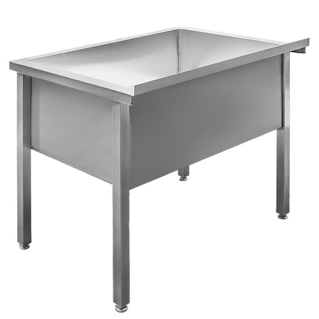 Basen ze stali nierdzewnej przyścienny  spawany Mega-M S-100 cm G-70 cm H- 85 cm N