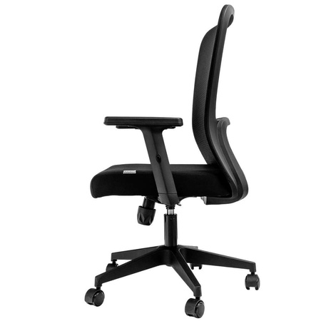 Fotel biurowy obrotowy FURVERO Norma BP/A1D/L1D czarny spełnia wymogi BHP