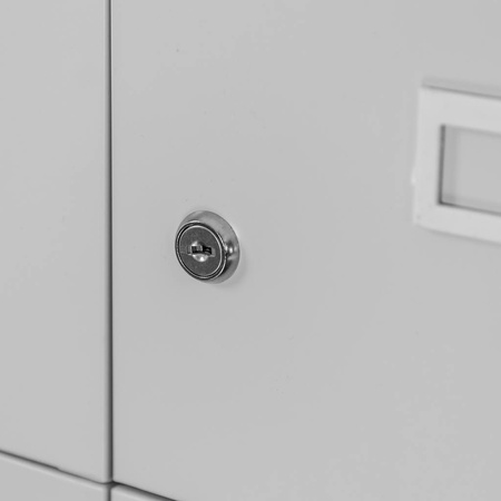 Szafka skrytkowa śniadaniowa BHP Mega-M 20 skrytek 60x30x180 cm szara