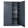 Szafa biurowa metalowa na dokumenty Mega-M pełne drzwi S-120 cm G-40 cm H-185 cm grafitowa