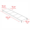 Regał magazynowy 4-półkowy Mega-M FORTIS H-200 cm L-267 cm G-60 cm moduł bazowy N