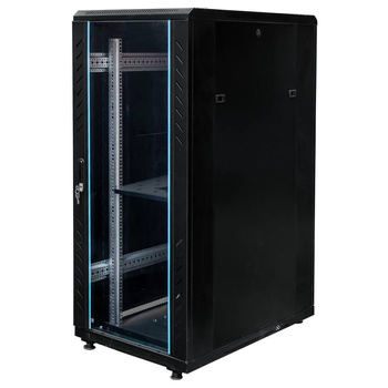 Szafa Rack 19″ 28U serwerowa na elektronikę Mega-M stojąca 60x80x136,5 cm czarna