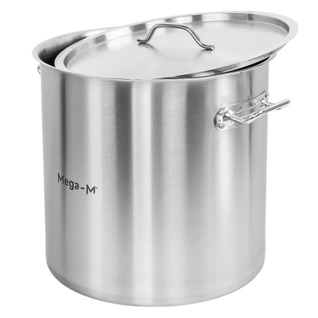 Garnek gastronomiczny wysoki z pokrywką Mega-M Standard 50l śr. 40 cm x h 40 cm N