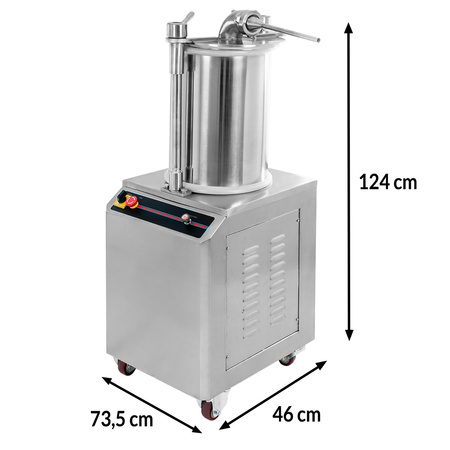 Nadziewarka do kiełbas hydrauliczna Mega-M 35 L wydajność 600 kg/h moc 1100 W