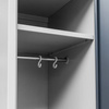 Szafka ubraniowa BHP Mega-M J-80 2 drzwiowa szara/ grafitowy front  S-80 cm G-50 cm H-180 cm skręcana N