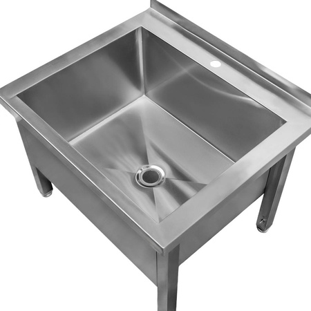 Basen gastronomiczny spawany jednokomorowy niski Mega-M 70x60x50 cm stal nierdzewna